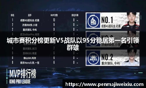 城市赛积分榜更新V5战队以95分稳居第一名引领群雄