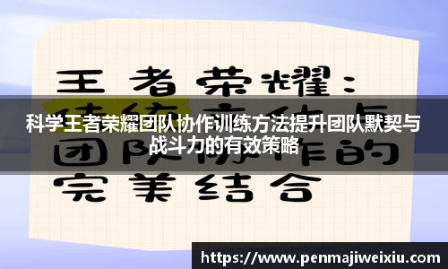 科学王者荣耀团队协作训练方法提升团队默契与战斗力的有效策略